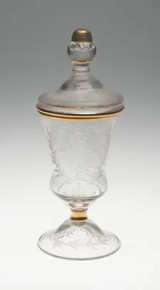 Goblet with cover, Flecken Zechlin, c. 1740 or early 19th century. Creator: Unknown