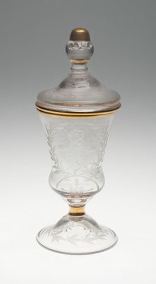 Goblet with cover, Flecken Zechlin, c. 1740 or early 19th century. Creator: Unknown