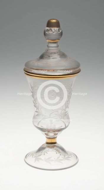 Goblet with cover, Flecken Zechlin, c. 1740 or early 19th century. Creator: Unknown.