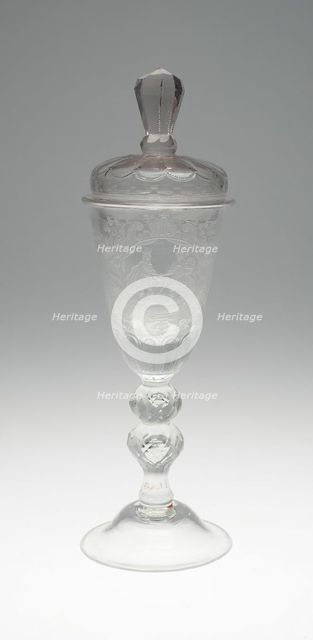 Goblet with Cover, Lauenstein, c. 1730. Creator: Unknown.