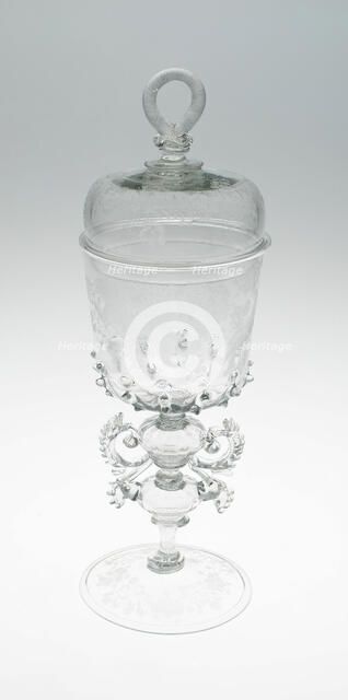 Goblet with Cover, Netherlands, c. 1685. Creator: Unknown.