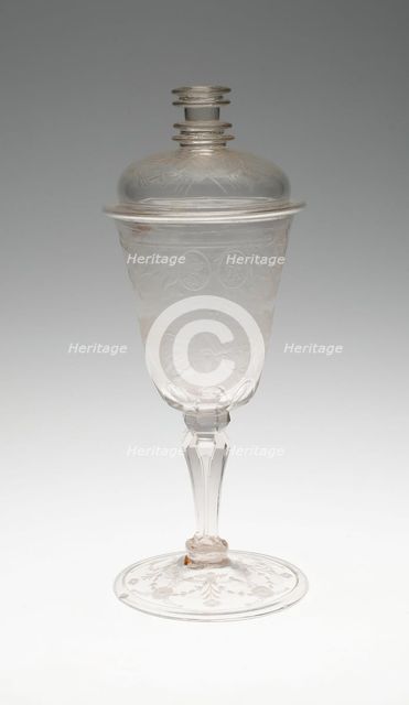 Goblet with Cover, Thuringia, 1701-1713. Creator: Unknown.
