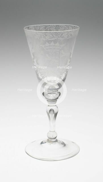 Goblet with Crest of Holland, Netherlands, Late 18th century. Creator: Unknown.