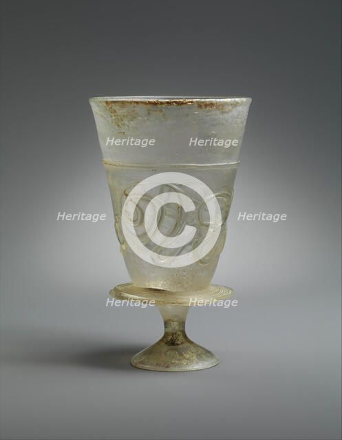 Goblet with Applied Decoration, Iran, 11th-early 12th century. Creator: Unknown.