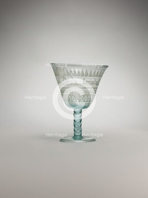 Goblet with Incised Designs, probably Iraq or Syria, 8th-9th century. Creator: Unknown.