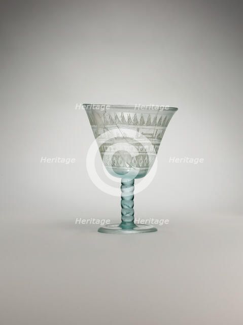 Goblet with Incised Designs, probably Iraq or Syria, 8th-9th century. Creator: Unknown.