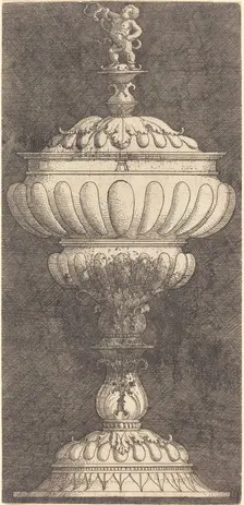 Goblet with the Infant Hercules on Top, c. 1520/1525. Creator: Albrecht Altdorfer