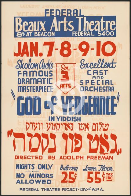 God of Vengeance, Los Angeles, [193-]. Creator: Unknown.