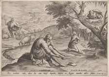 God Appearing to Moses, 1585. Creator: Johann Sadeler I