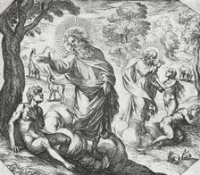 God Creating Adam and Eve, c1600. Creator: Antonio Tempesta