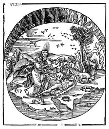 God creating Eve from Adam's rib, 1508. Creator: Unknown