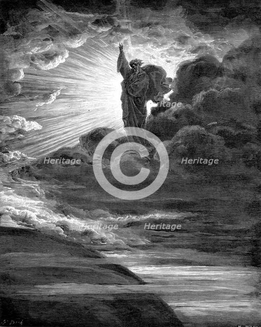 God creating light, 1866. Artist: Gustave Doré