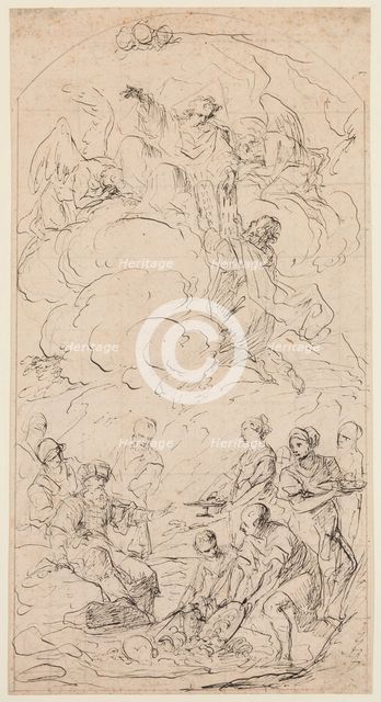 God Giving the Law to Moses, c.between 1662 and 1705. Creator: Giuseppe Diamantini.