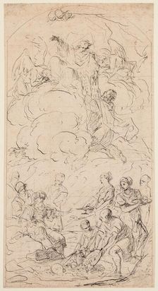 God Giving the Law to Moses, c.between 1662 and 1705. Creator: Giuseppe Diamantini