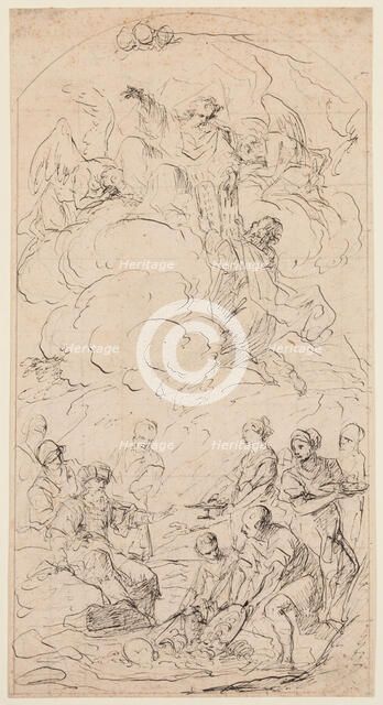 God Giving the Law to Moses, c.between 1662 and 1705. Creator: Giuseppe Diamantini.