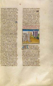 God Instructing Moses on the Building of the Ark of the Covenant; Miroir Historial, about 1475. Creator: Unknown