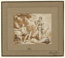 God Reprimanding Eve, n.d. Creators: Joseph Barthélémy Le Bouteux, Hubert Francois Gravelot
