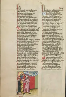 God's Covenant with Abraham; Weltchronik, about 1400-1410. Creator: Unknown