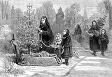 God's Acre: a sketch in a Saxon churchyard, 1881. Creator: Unknown