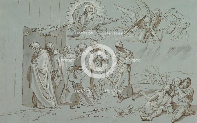God Summons Noah and His Family into the Ark, 1827 (?). Creator: Joseph von Fuhrich.