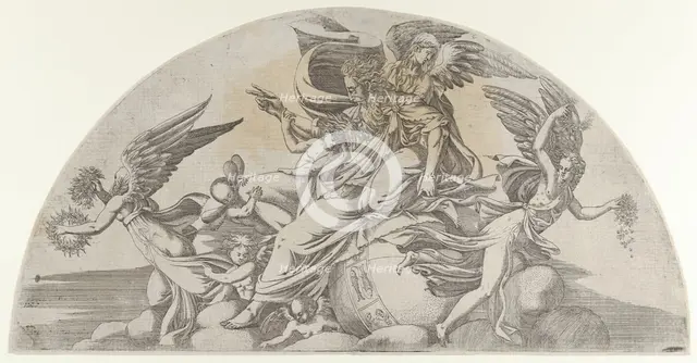 God Seated on the World, 1540-45. Creator: Antonio Fantuzzi.