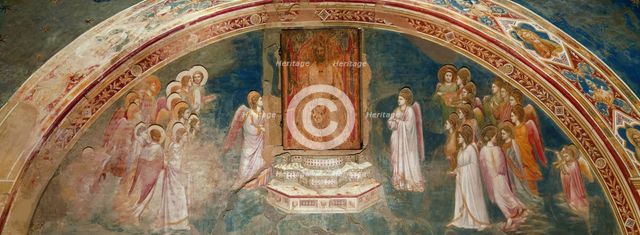 God Sends Gabriel to the Virgin (From the cycles of The Life of the Blessed Virgin Mary), 1304-1306. Creator: Giotto di Bondone (1266-1377).