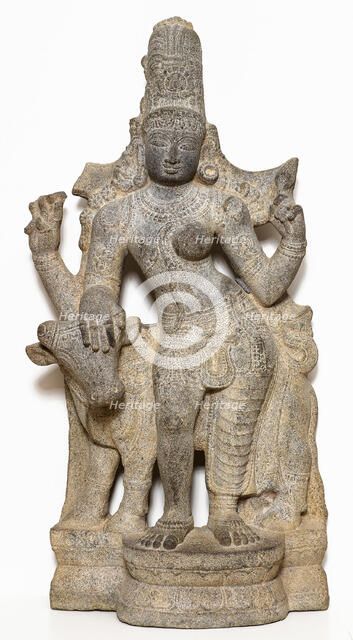 God Shiva as Lord Who Is Half-Male, Half-Female (Ardhanarishvara), 14th century. Creator: Unknown.