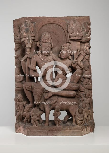 God Shiva Seated in Loving Embrace with Goddess Uma on the Bull Nandi, 9th century. Creator: Unknown.