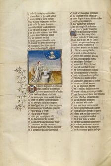 God Speaking to Nature Surrounded by Animals; Roman de la Rose, about 1405. Creator: Unknown