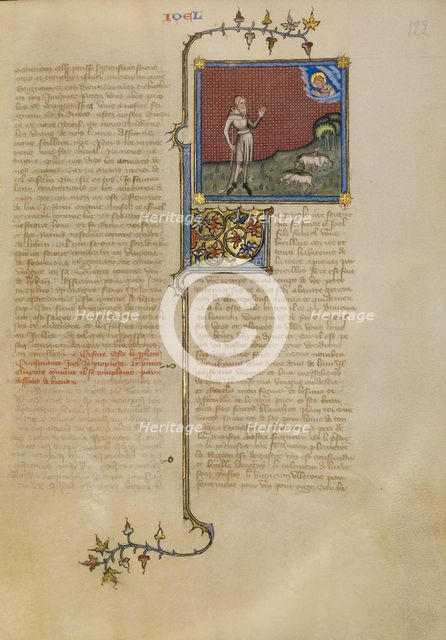 God Speaking to Joel, about 1360-1370. Creator: Master of Jean de Mandeville.