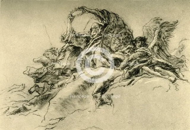 'God the Father and Angels', c1754, (1928). Artist: Giovanni Battista Tiepolo.