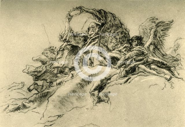 'God the Father and Angels', c1754, (1928). Artist: Giovanni Battista Tiepolo.