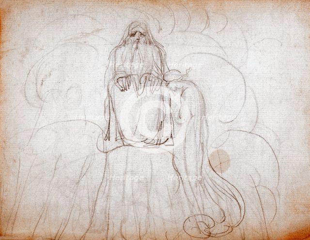 God the Father and Son, c1787-1818.  Creator: William Blake.