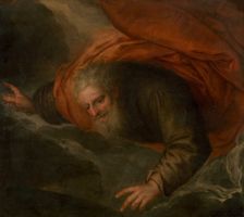 God the Father on a Cloud - Fragment of Altarpiece, around 1700. Creator: Unknown