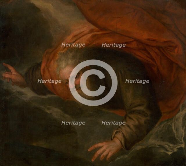 God the Father on a Cloud - Fragment of Altarpiece, around 1700. Creator: Unknown.