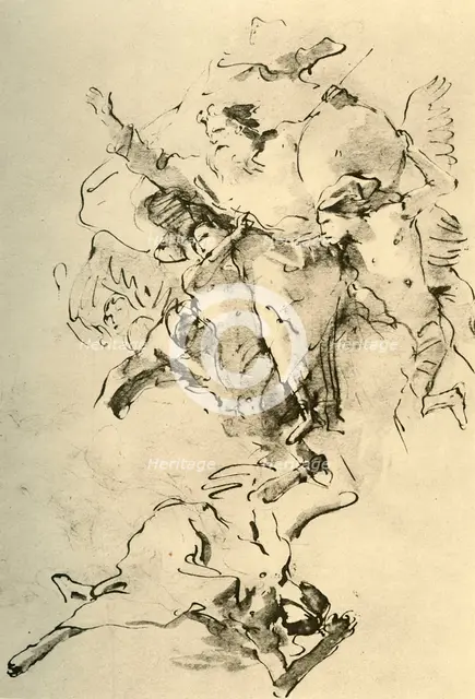 'God the Father surrounded by Angels', 1758-1759, (1928). Artist: Giovanni Battista Tiepolo.