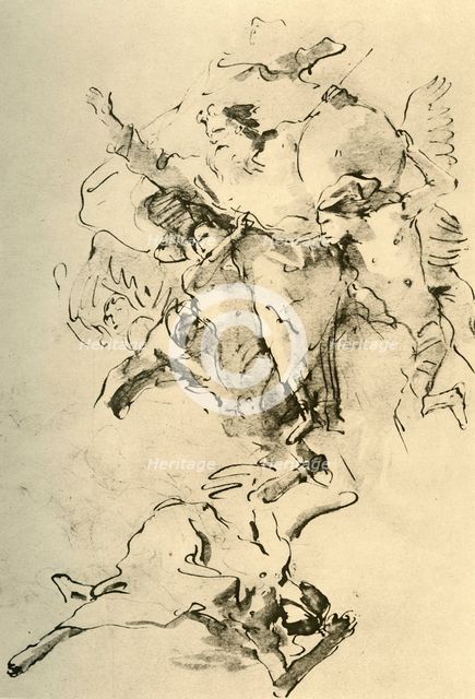 'God the Father surrounded by Angels', 1758-1759, (1928). Artist: Giovanni Battista Tiepolo.