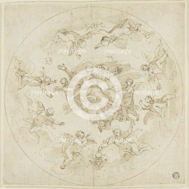 God the Father Surrounded by Putti, n.d. Creator: Pier Francesco Mola.