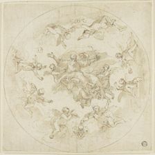 God the Father Surrounded by Putti, n.d. Creator: Pier Francesco Mola