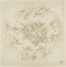 God the Father Surrounded by Putti, n.d. Creator: Pier Francesco Mola