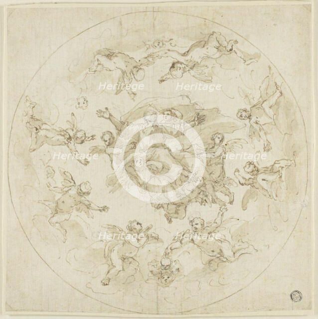 God the Father Surrounded by Putti, n.d. Creator: Pier Francesco Mola.