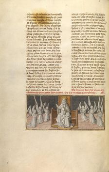 God the Father with Adoring Angels; Miroir Historial, about 1475. Creator: Unknown