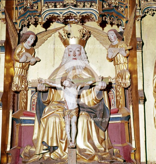 God the Father with Christ altarpiece from Lubeck, 1470-1480. Artist: Unknown.