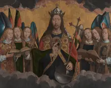 God the Father with Singing Angels, Between 1483 and 1494. Creator: Memling, Hans (1433/40-1494)