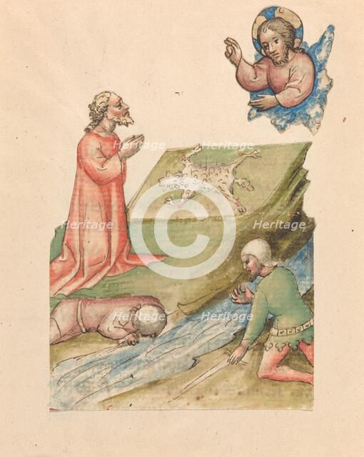 God the Father, Three Figures and Sacrificed Lamb, c. 1420/1430. Creator: Unknown.