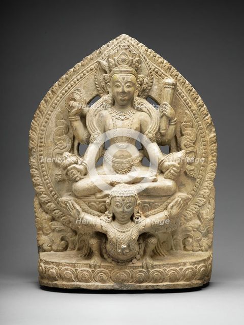 God Vishnu Riding His Mount, Garuda, 16th/17th century. Creator: Unknown.