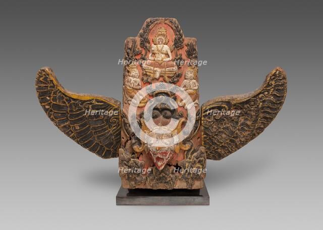 God Vishnu Riding His Mount, Garuda, 19th century. Creator: Unknown.