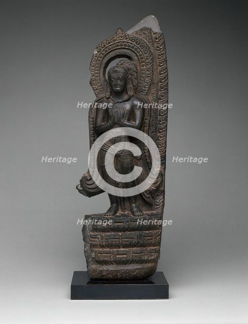 God Vishnu's Mount, Garuda, Standing with Hands in Gesture of Adoration..., 11th century or earlier. Creator: Unknown.