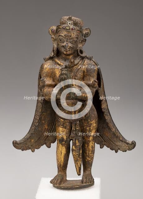 God Vishnu's Mount, Garuda, Standing with Hands in Gesture of Adoration (Anjalimudra), 13th century. Creator: Unknown.