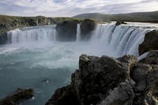 Godafoss Falls, Iceland. Creator: Tom Artin